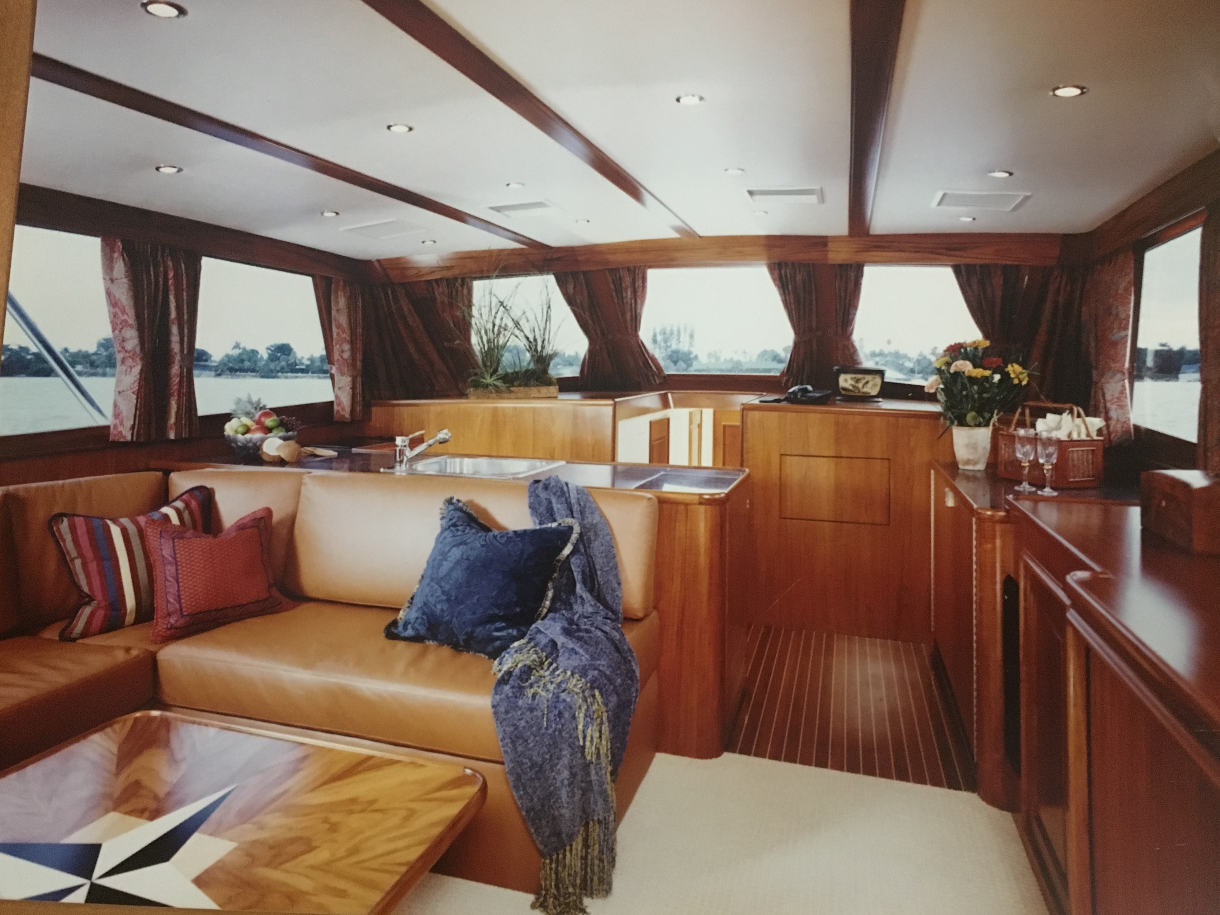 Detail of custom yacht joinery by Stefan Nolte